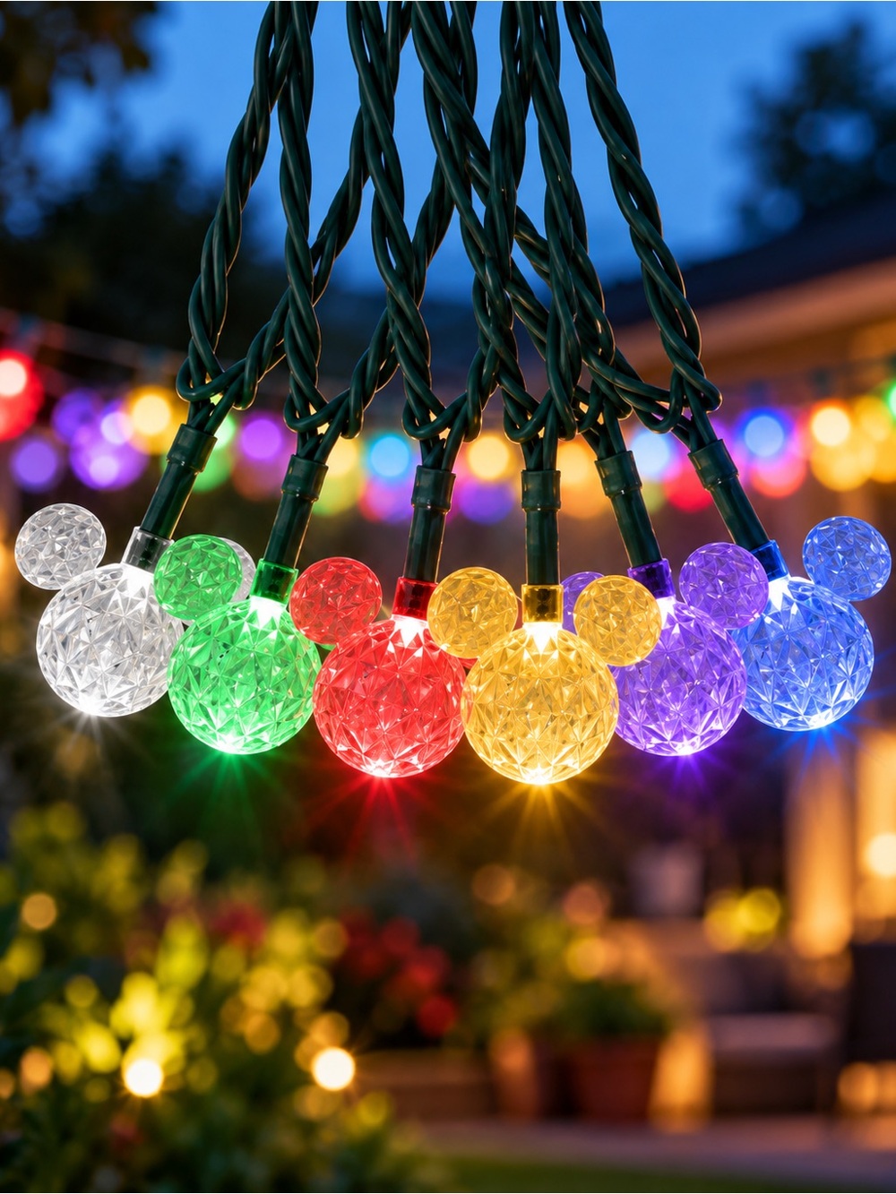 Disney Mickey Mouse LED Christmas Lights 100 Count Multicolor 66FT